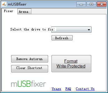 U盘病毒专杀工具(mUSBfixer)