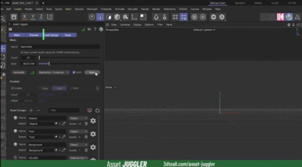Asset Juggler For Cinema 4D