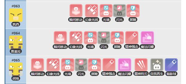 宝可梦探险寻宝凯西技能列表 胡地技能介绍